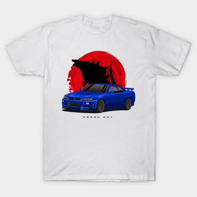 GTR R34 T-Shirt by Neron Art